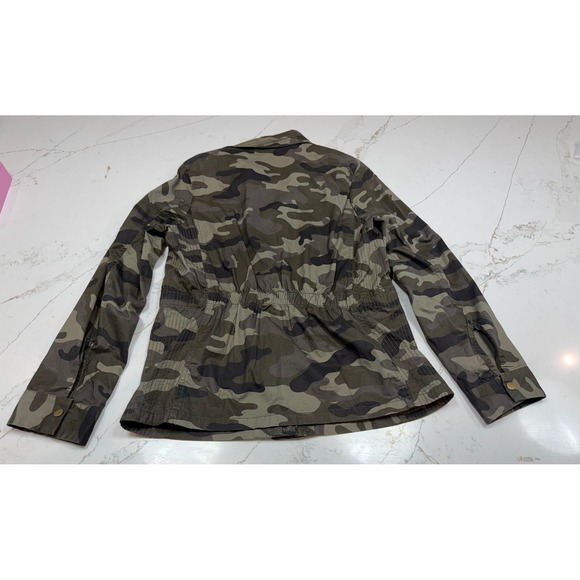 Love Tree Womens Camo Utility Field Jacket Green Cotton XL - Picture 2 of 8